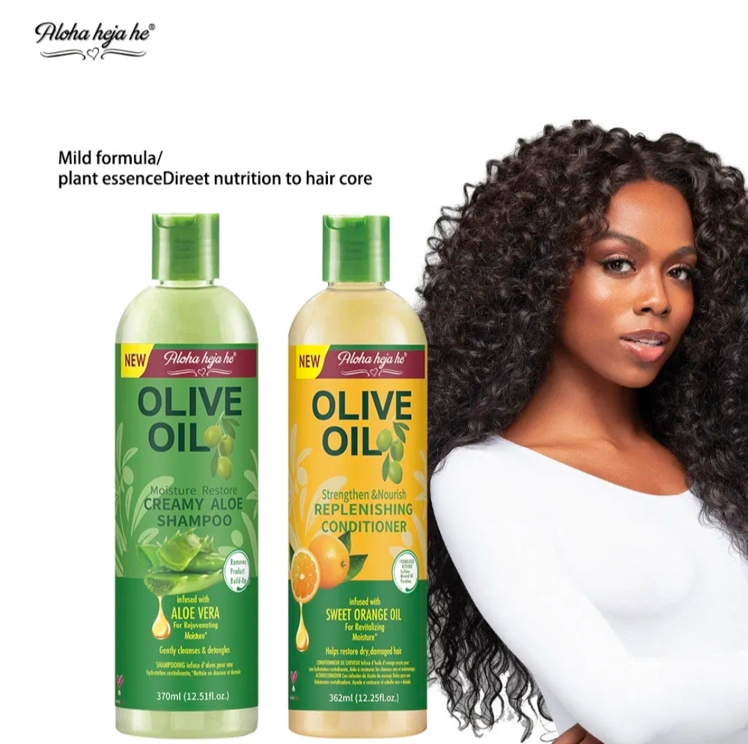 Olive Oil Creamy Aloe Shampoo & Replenishing Conditioner